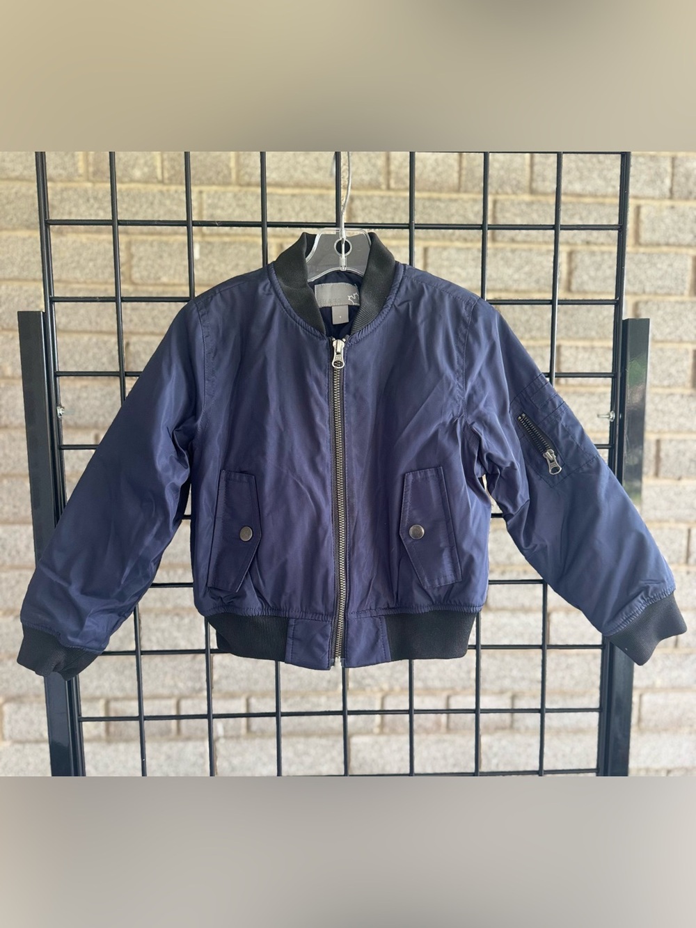 VTG Sears Kids Navy Blue MA-1 Bomber Flight Jacket - Size 5